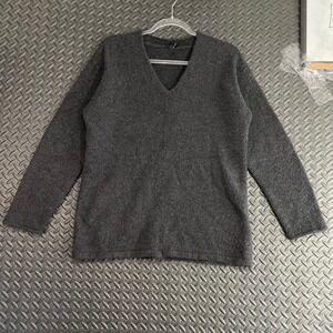ISDA & CO Dark Gray V Neck Laine Blend Pullover Sweater Women's‎ Size Medium